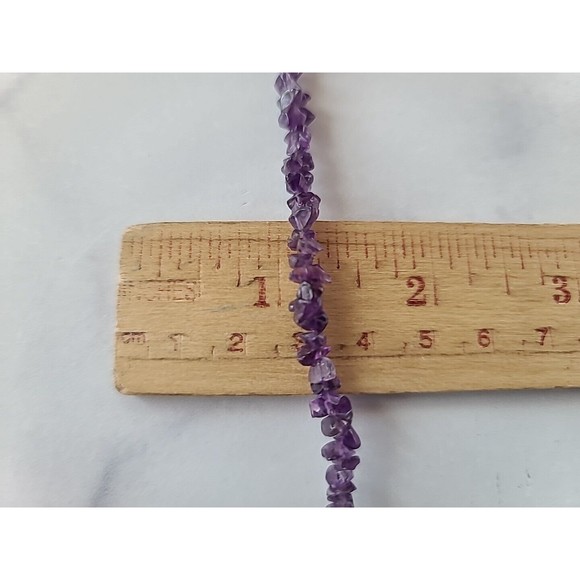 Vintage 925 Friends Clasp Amethyst Beaded Bracelet - Picture 10 of 10